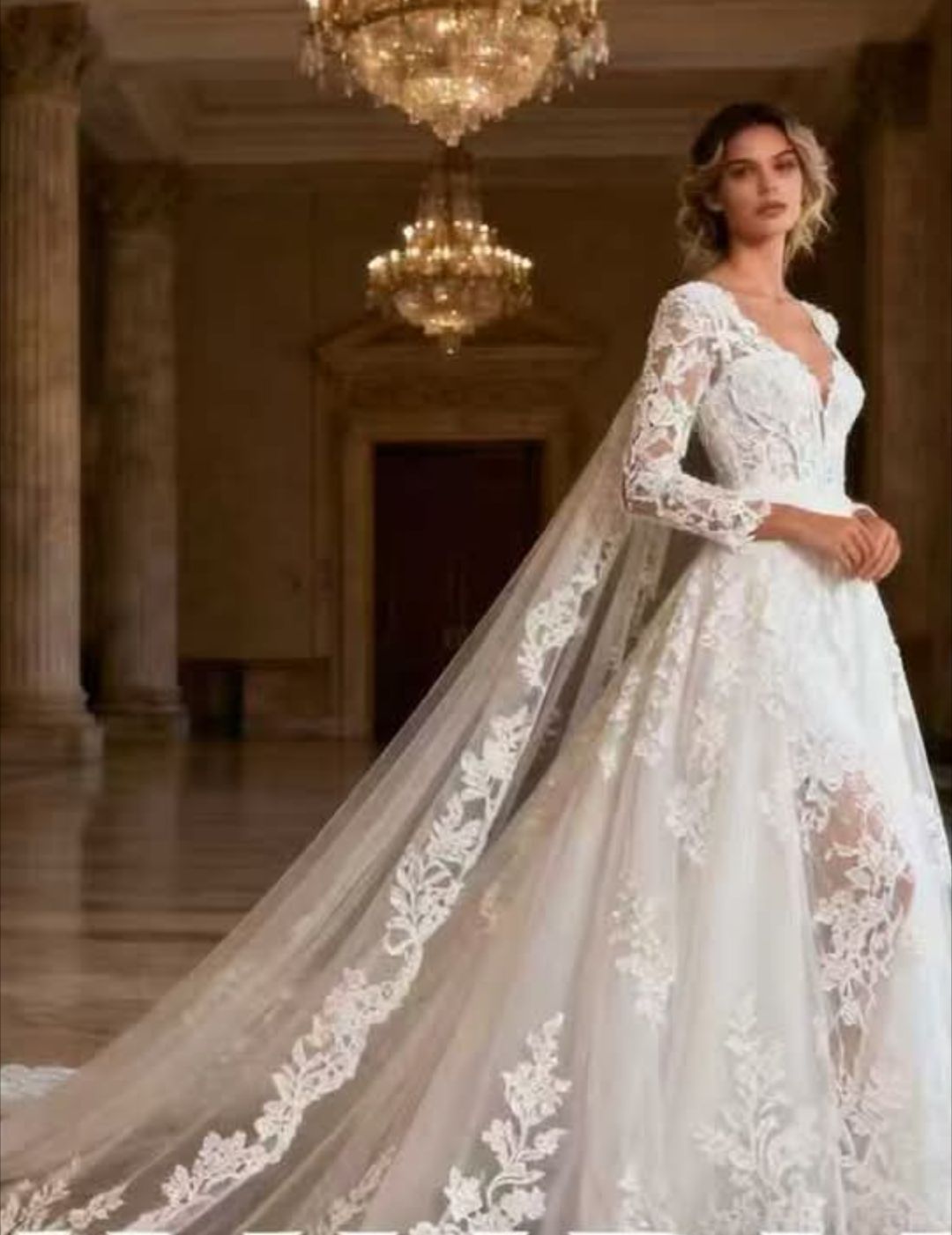 Vestido de novia con encaje